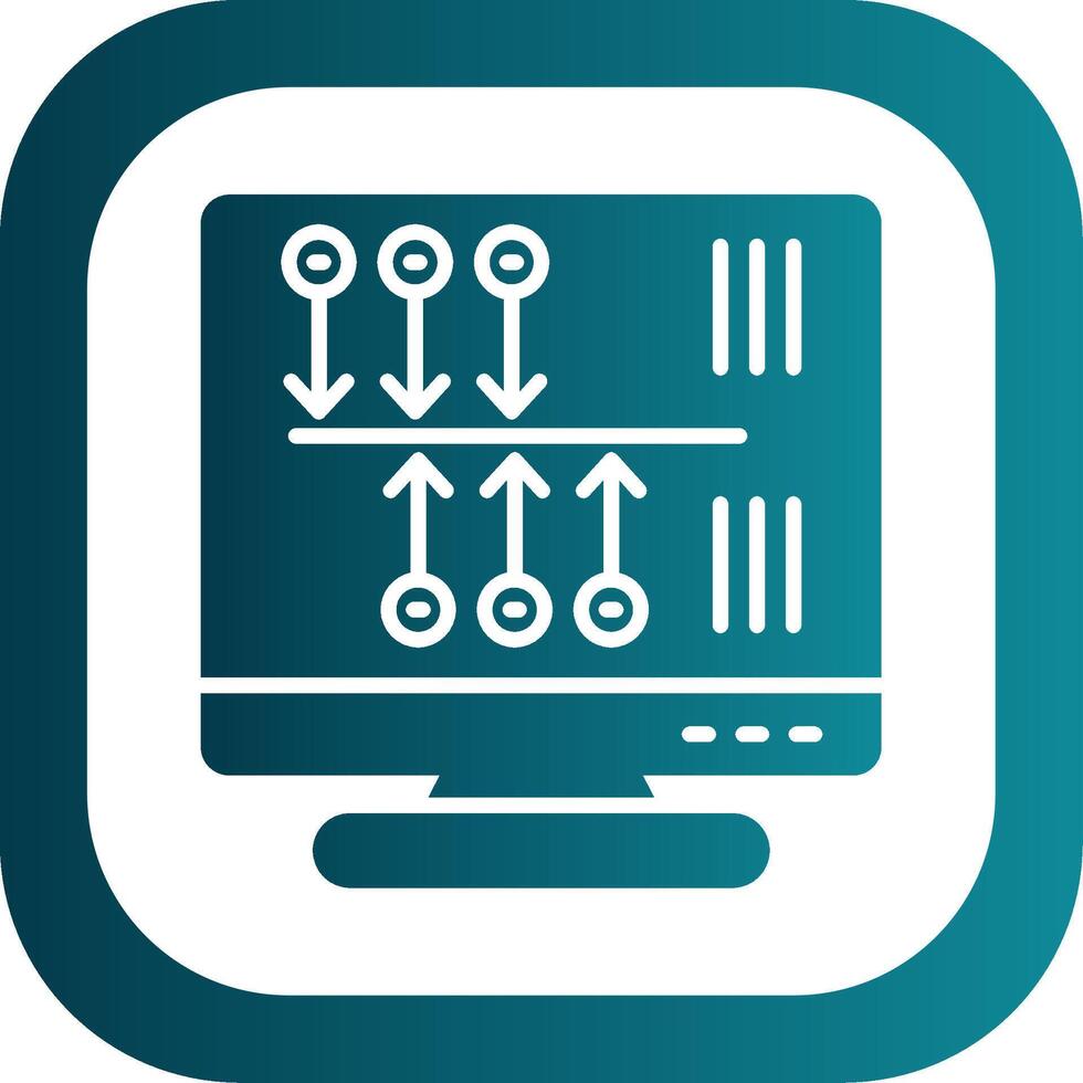 TimeGlyph Gradient Corner Glyph Gradient Corner Icon vector