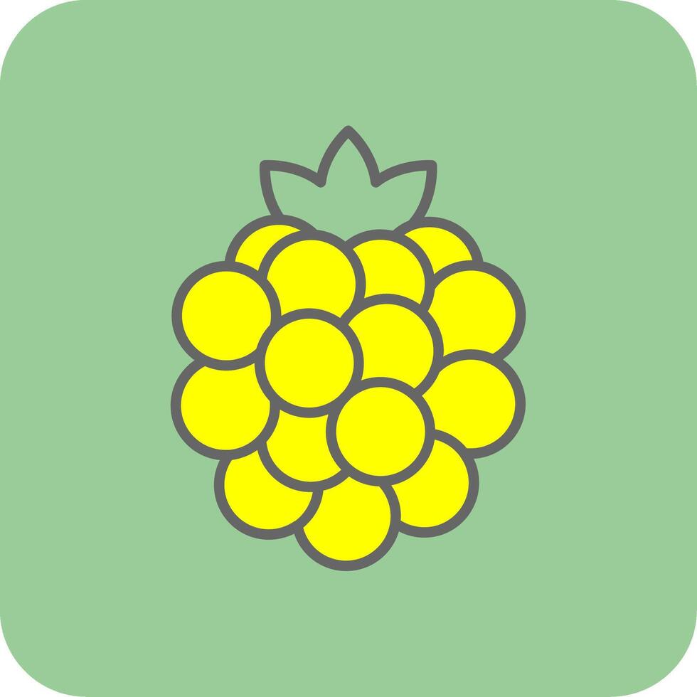 Rasperies Filled Yellow Icon vector