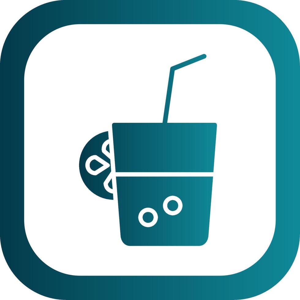 Fresh Juice Filled Yellow Icon vector