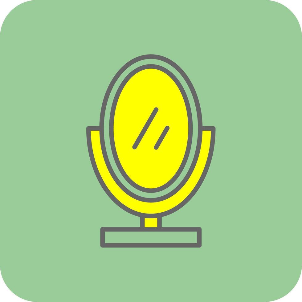 Mirror Filled Yellow Icon vector