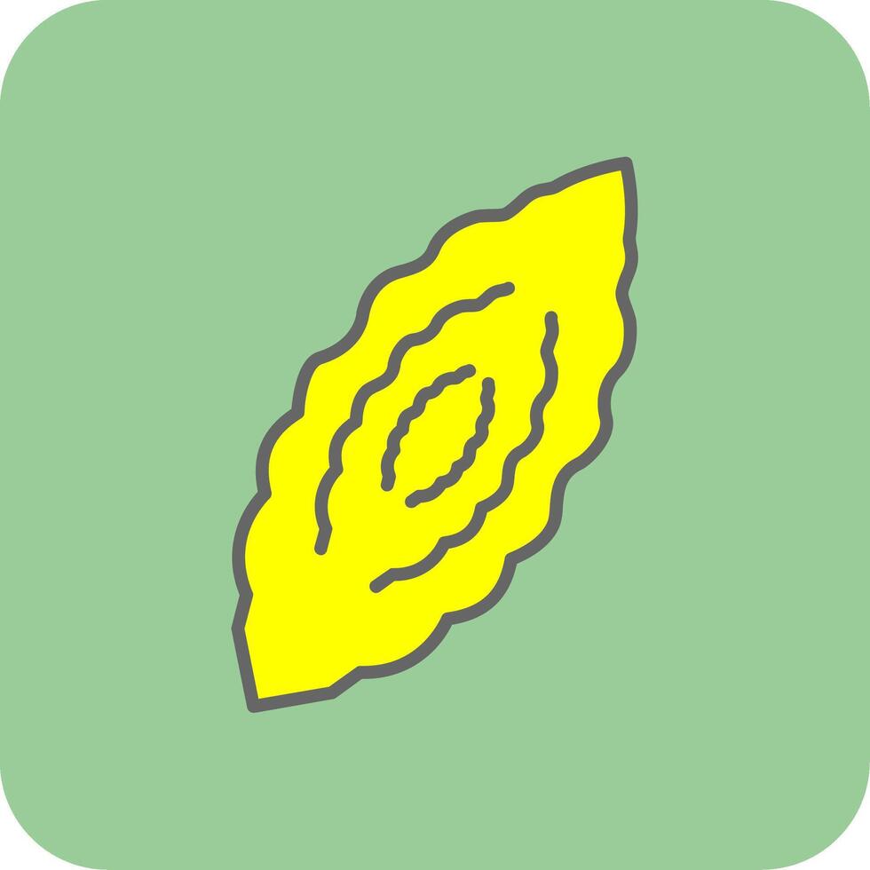 Bitter Filled Yellow Icon vector