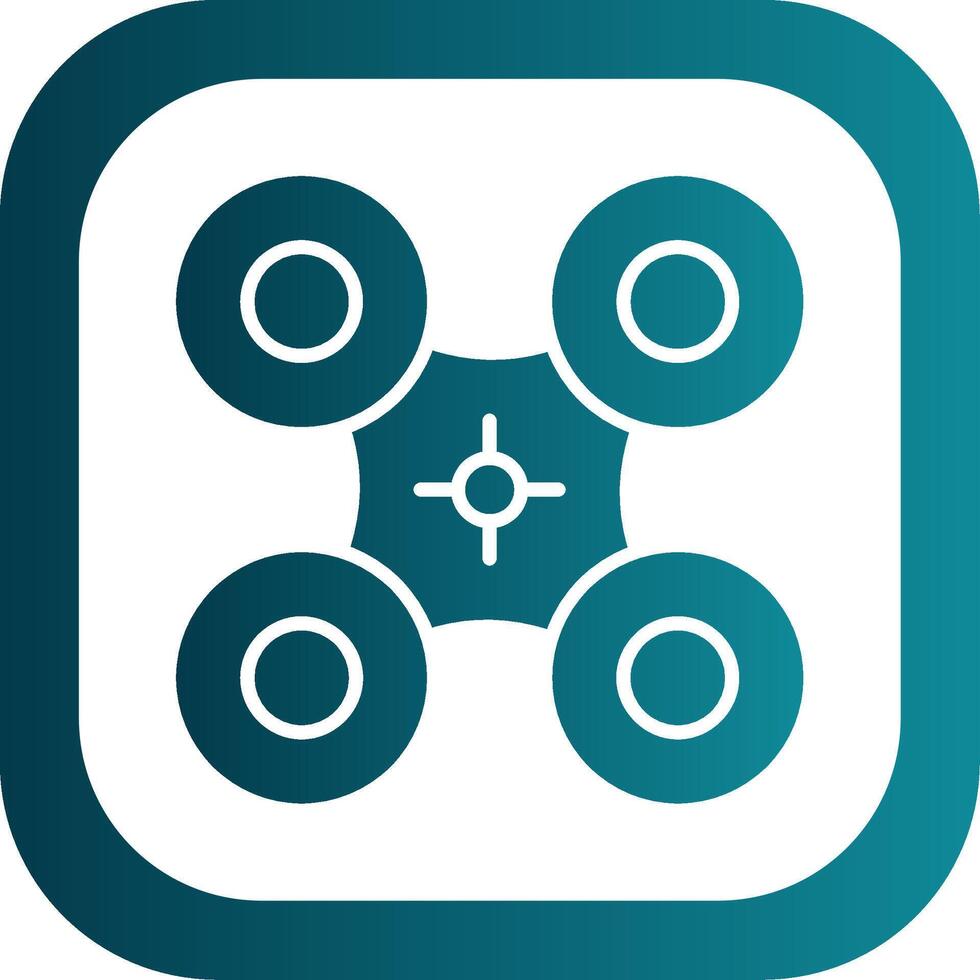 Drone Filled Yellow Icon vector