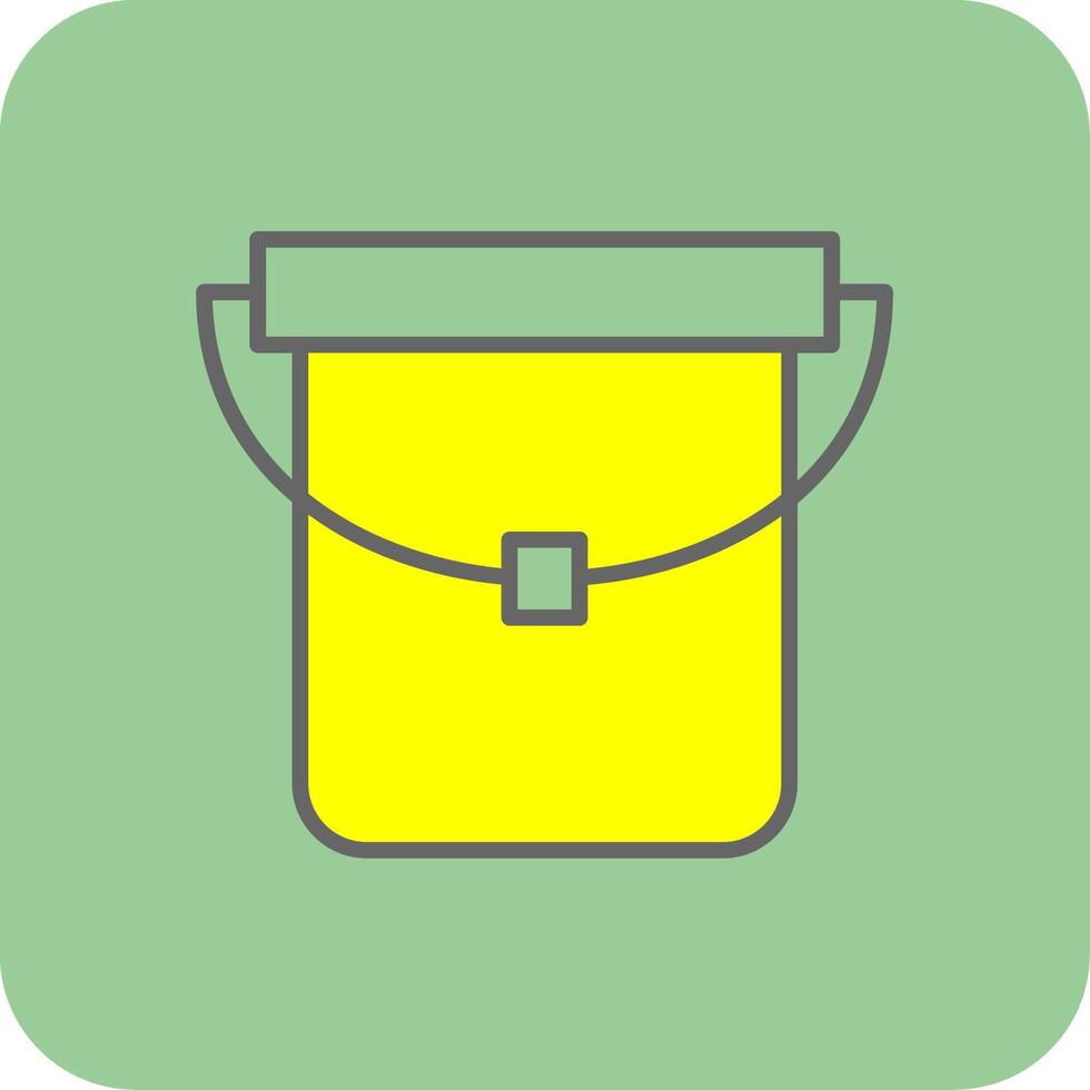 Bucket Filled Yellow Icon vector