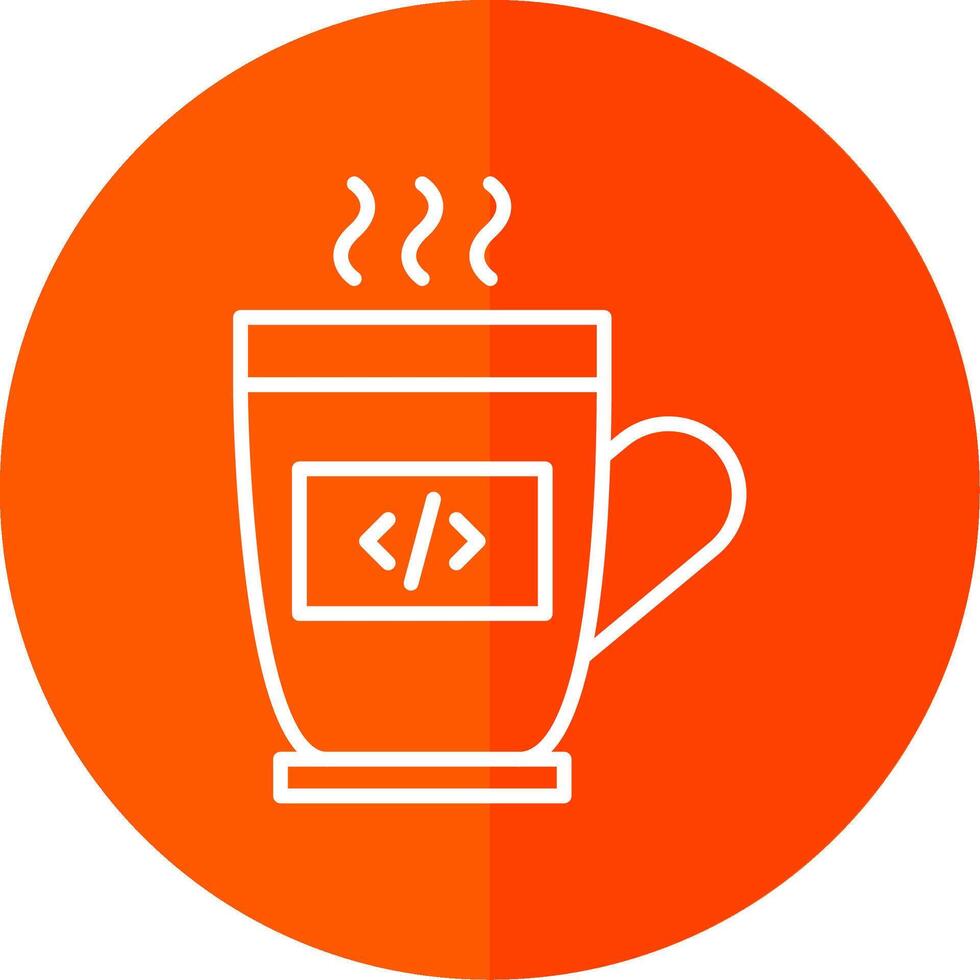 Computing Line Red Circle Icon vector