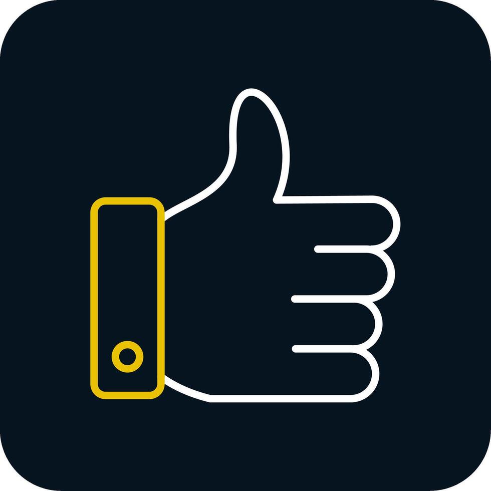 Like Line Red Circle Icon vector