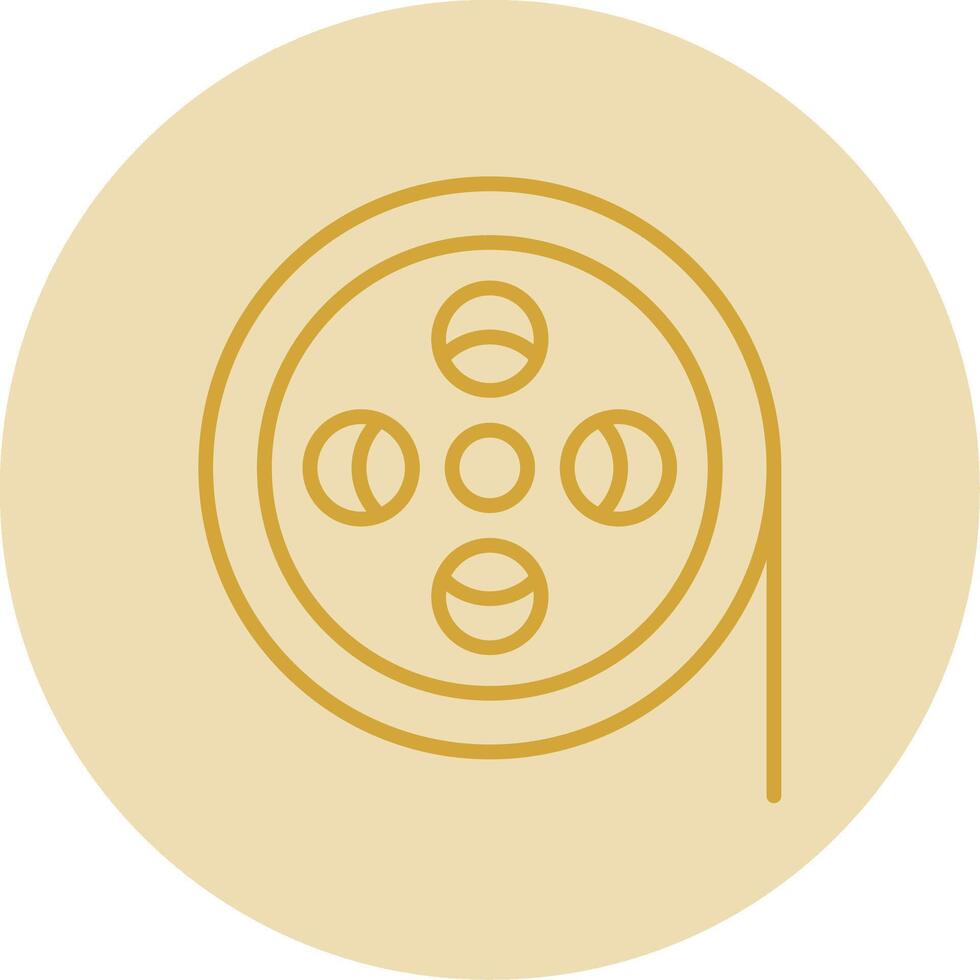 Reel Line Yellow Circle Icon vector