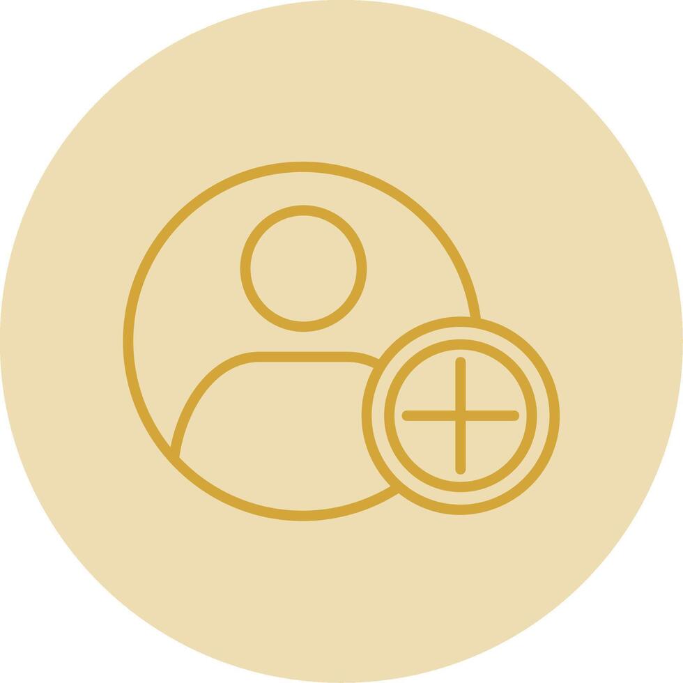 Add Line Yellow Circle Icon vector