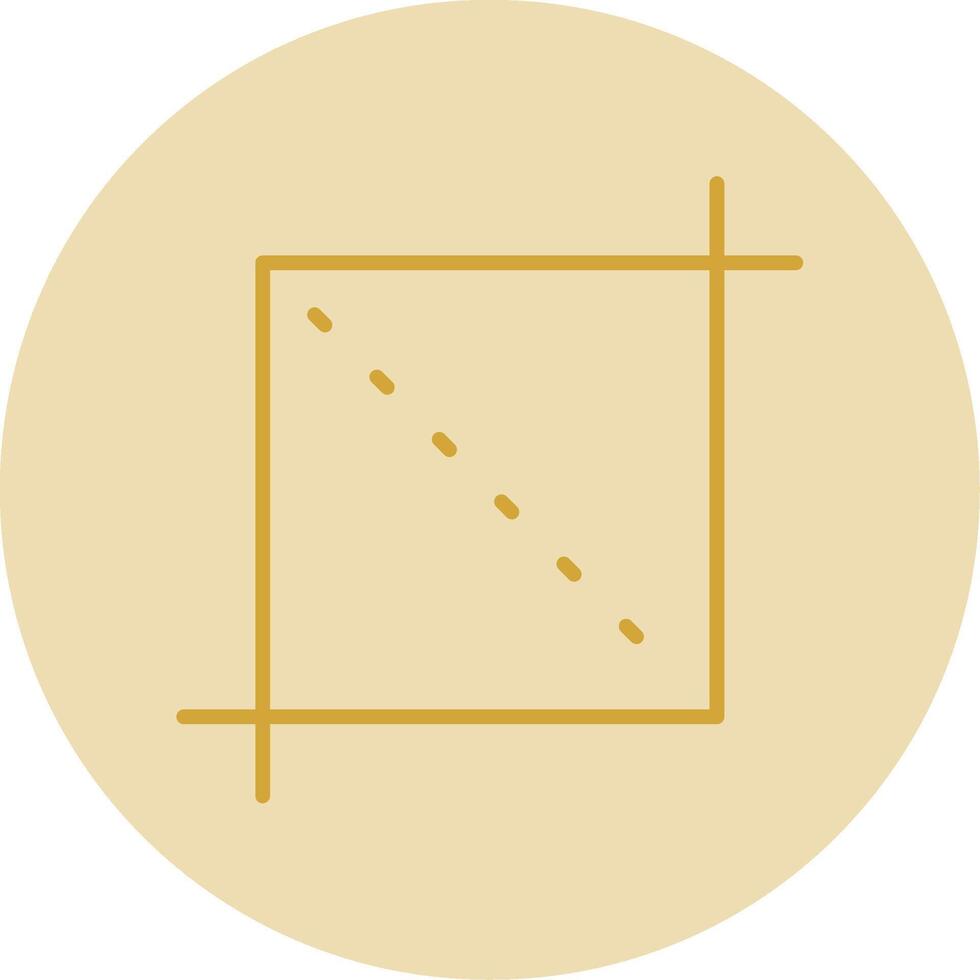 Crop Line Yellow Circle Icon vector