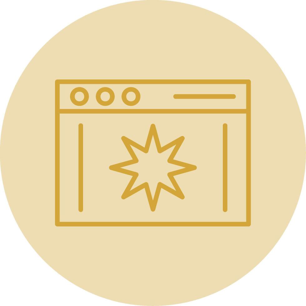 Page Quality Line Yellow Circle Icon vector