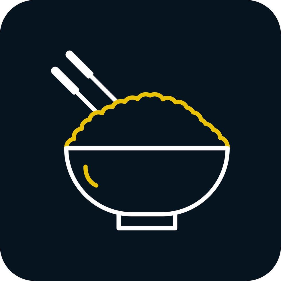 Chinese Food Line Red Circle Icon vector
