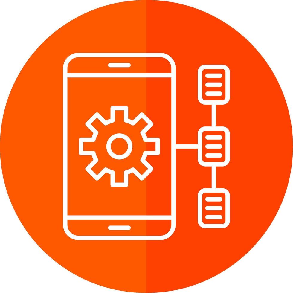 Task Line Red Circle Icon vector