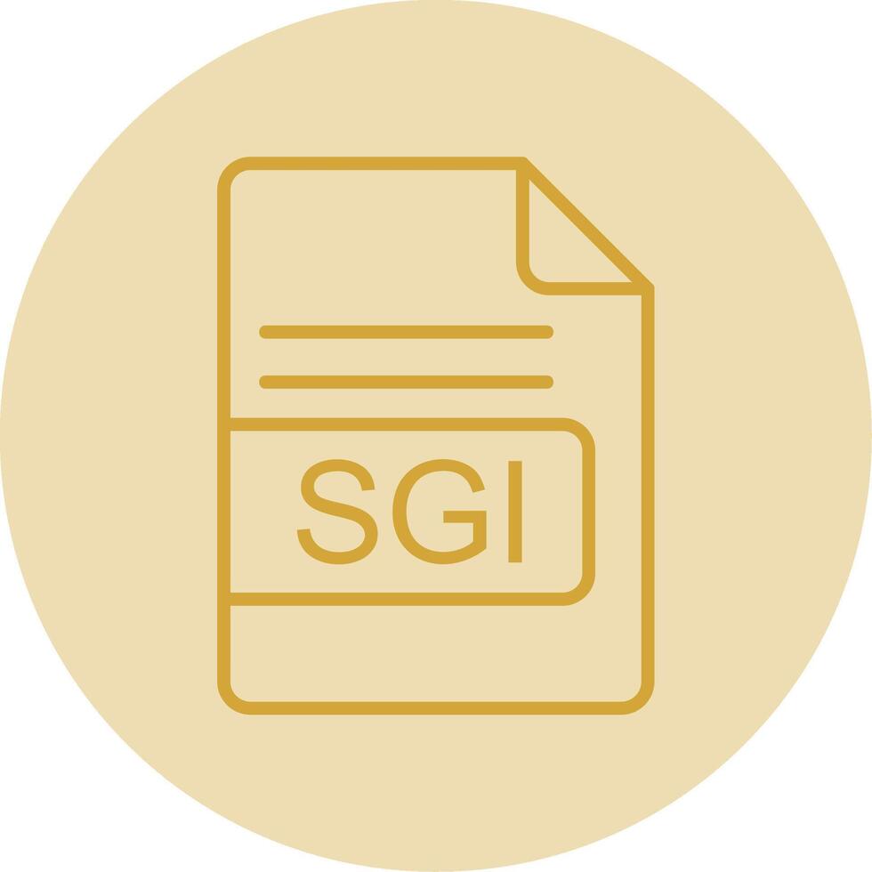 SGI File Format Line Yellow Circle Icon vector