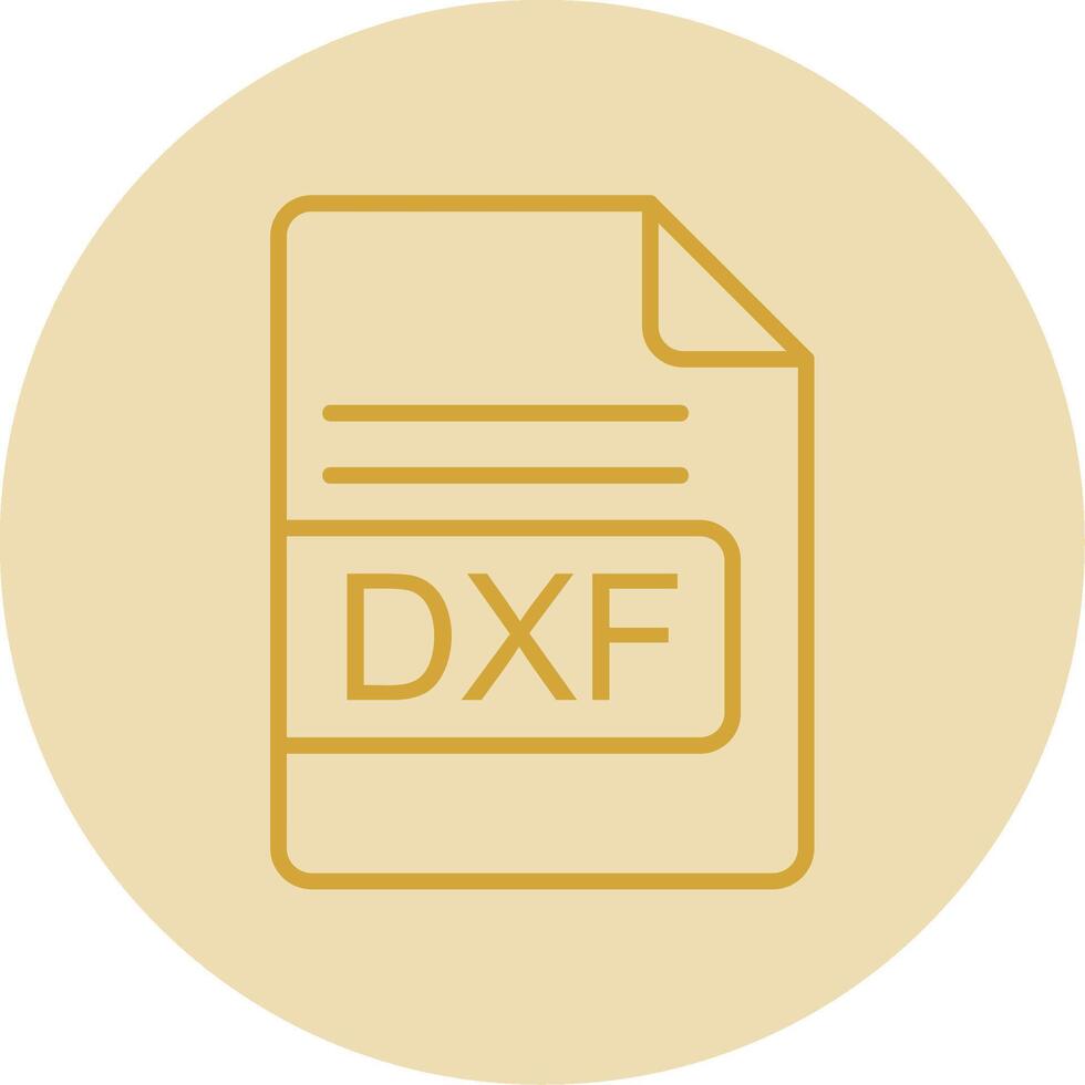 DXF File Format Line Yellow Circle Icon vector