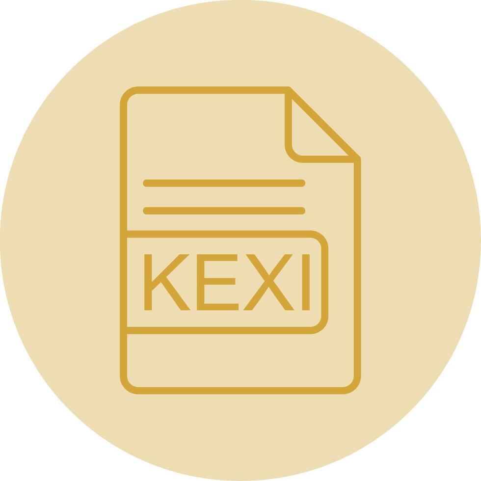 KEXI File Format Line Yellow Circle Icon vector