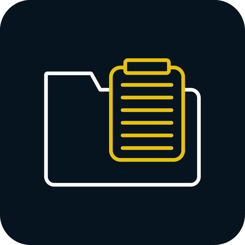Folder Line Red Circle Icon vector