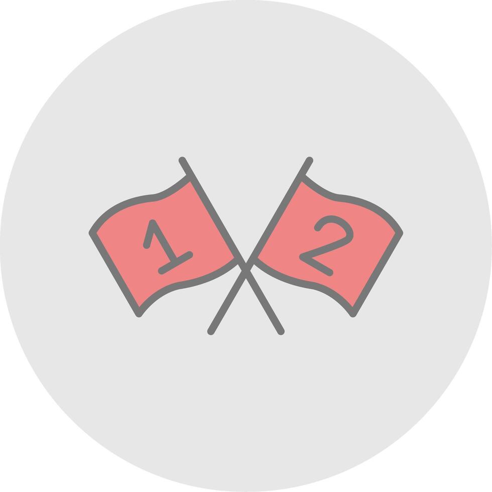 Flags Line Filled Light Icon vector