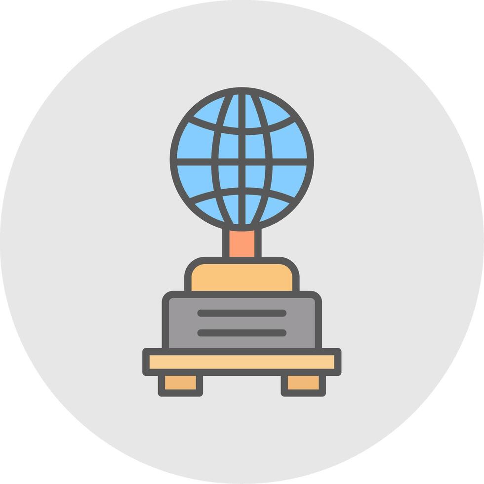 Globe Line Filled Light Icon vector