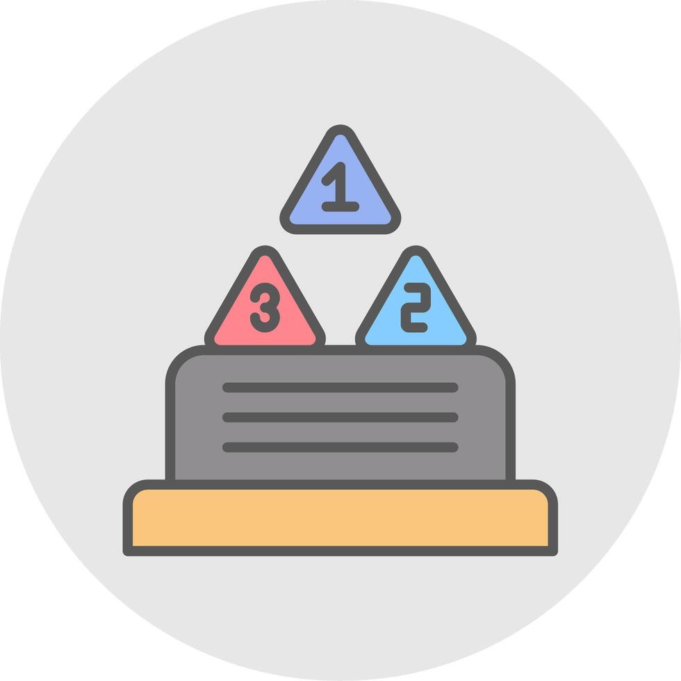 Number Line Filled Light Icon vector