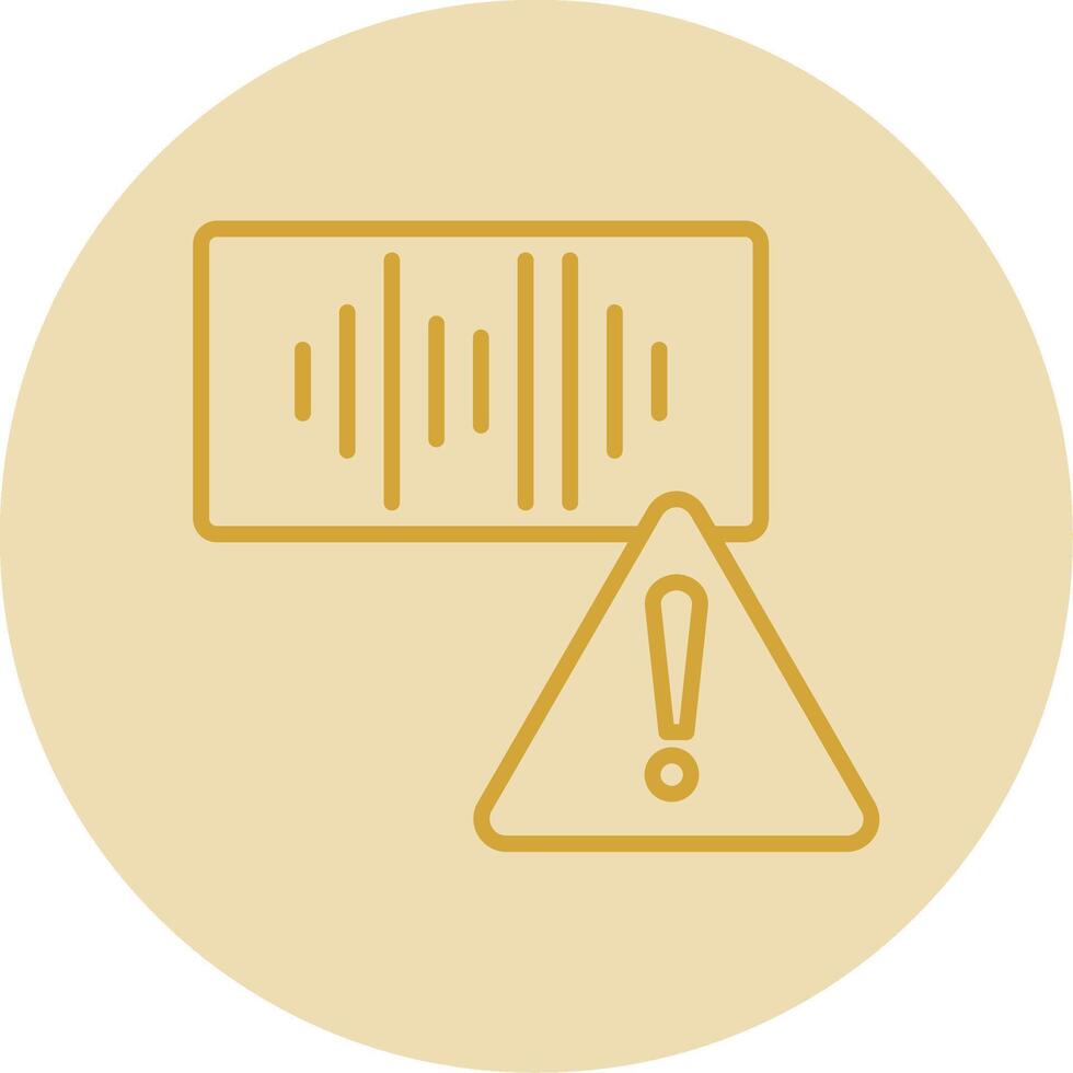 error línea amarillo circulo icono vector