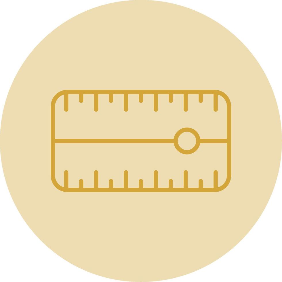 Dial Line Yellow Circle Icon vector