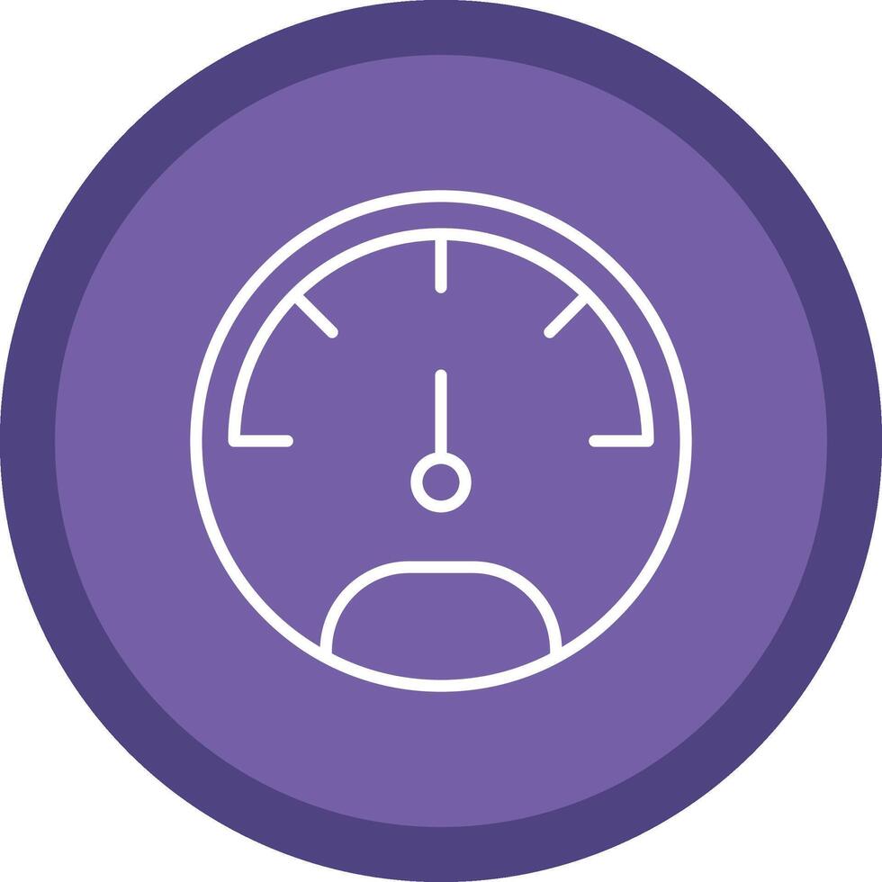 Speedo Meter Line Multi Circle Icon vector
