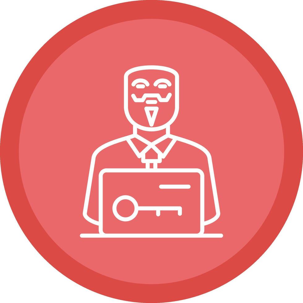 Anonymous Line Multi Circle Icon vector