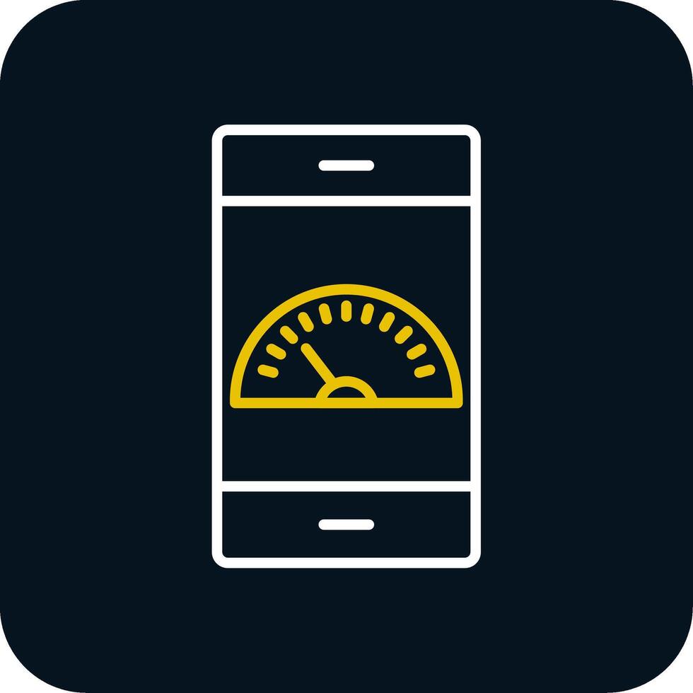 Dashboard Line Red Circle Icon vector