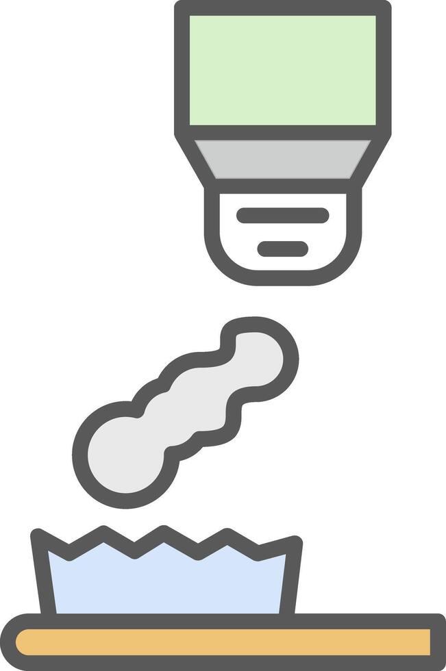 Tooth Brush Line Filled Light Icon vector