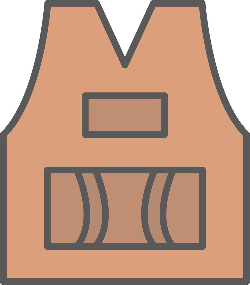 Sleeveless Line Filled Light Icon vector