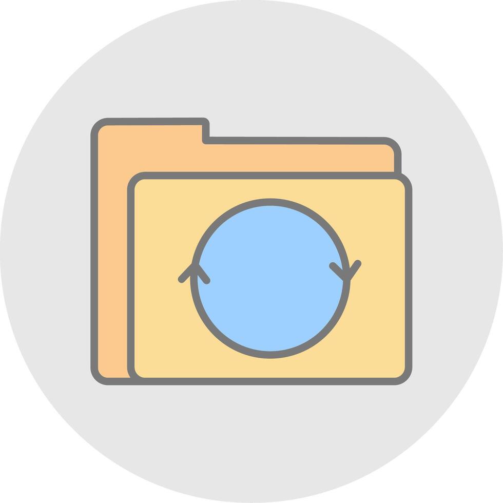 Folder Line Filled Light Icon vector