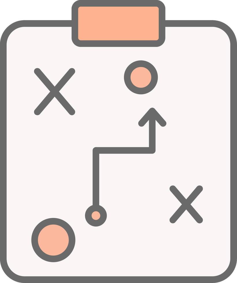 Planning Line Filled Light Icon vector