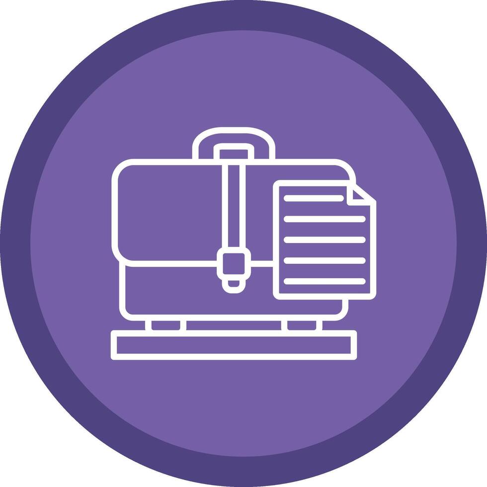 Briefcase Line Multi Circle Icon vector