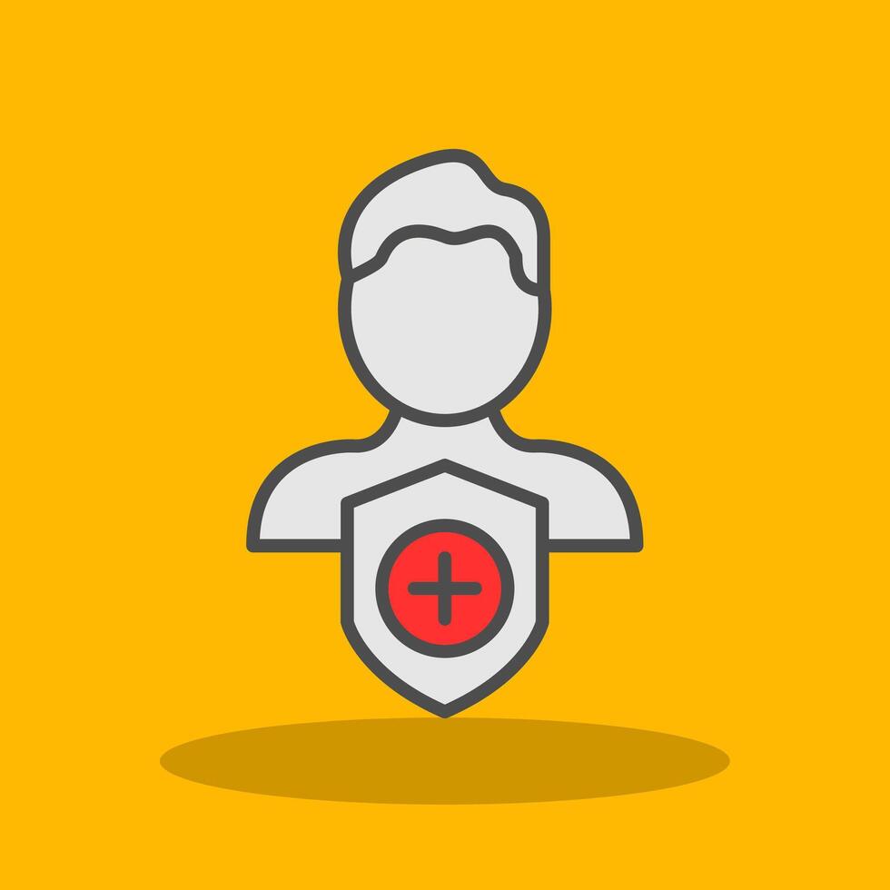 Security Admin Filled Shadow Icon vector