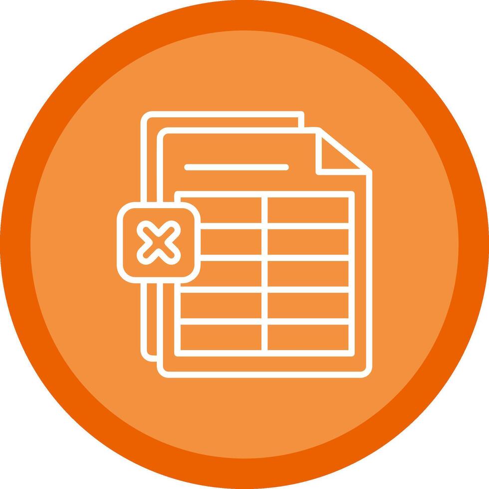 Excel Line Multi Circle Icon vector