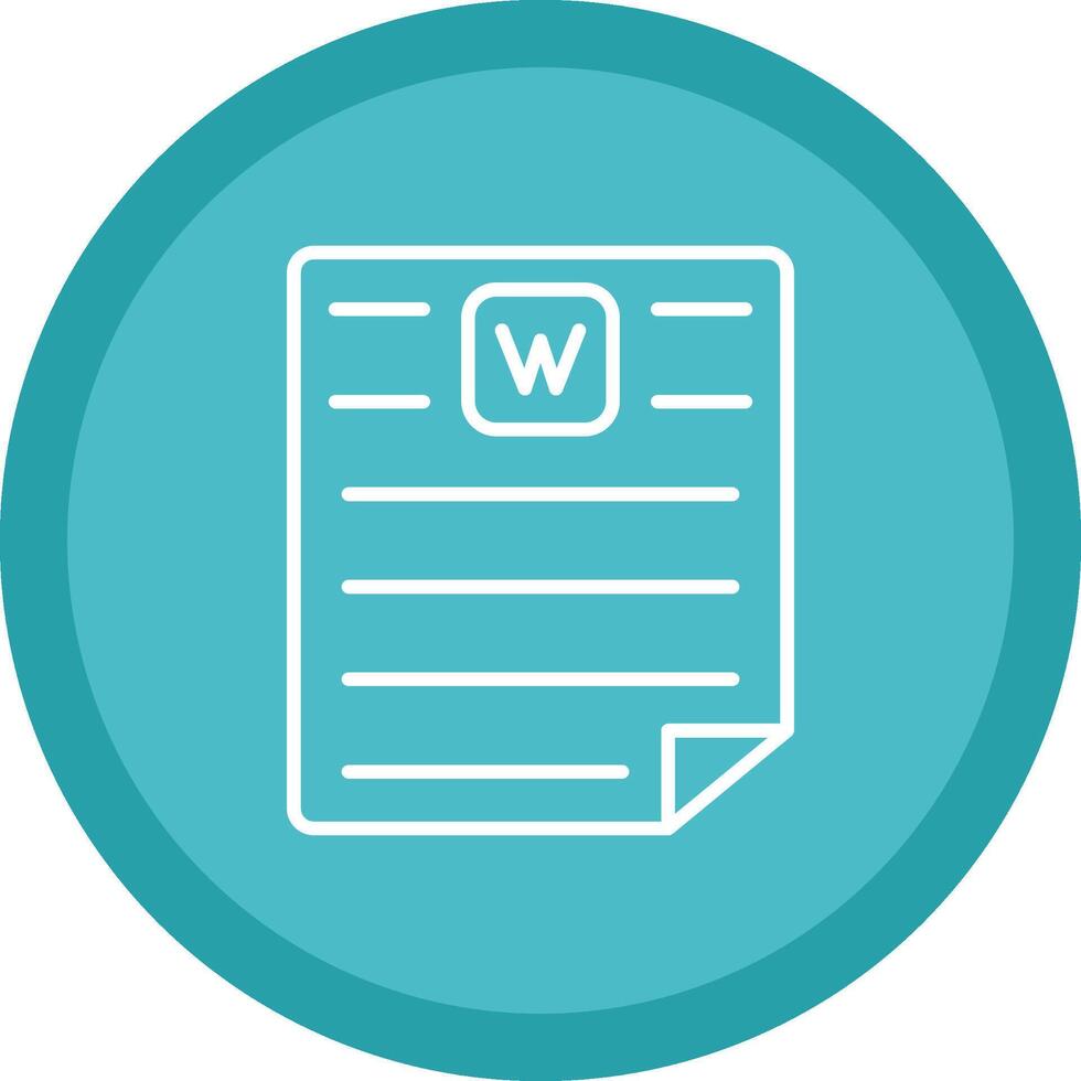 Word Line Multi Circle Icon vector