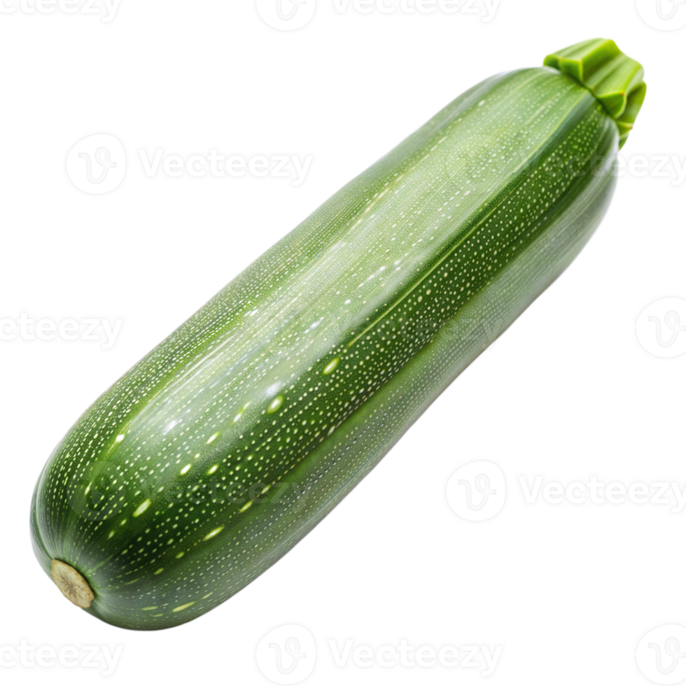 A ripe zucchini displayed solo, showcasing its vibrant color and texture png