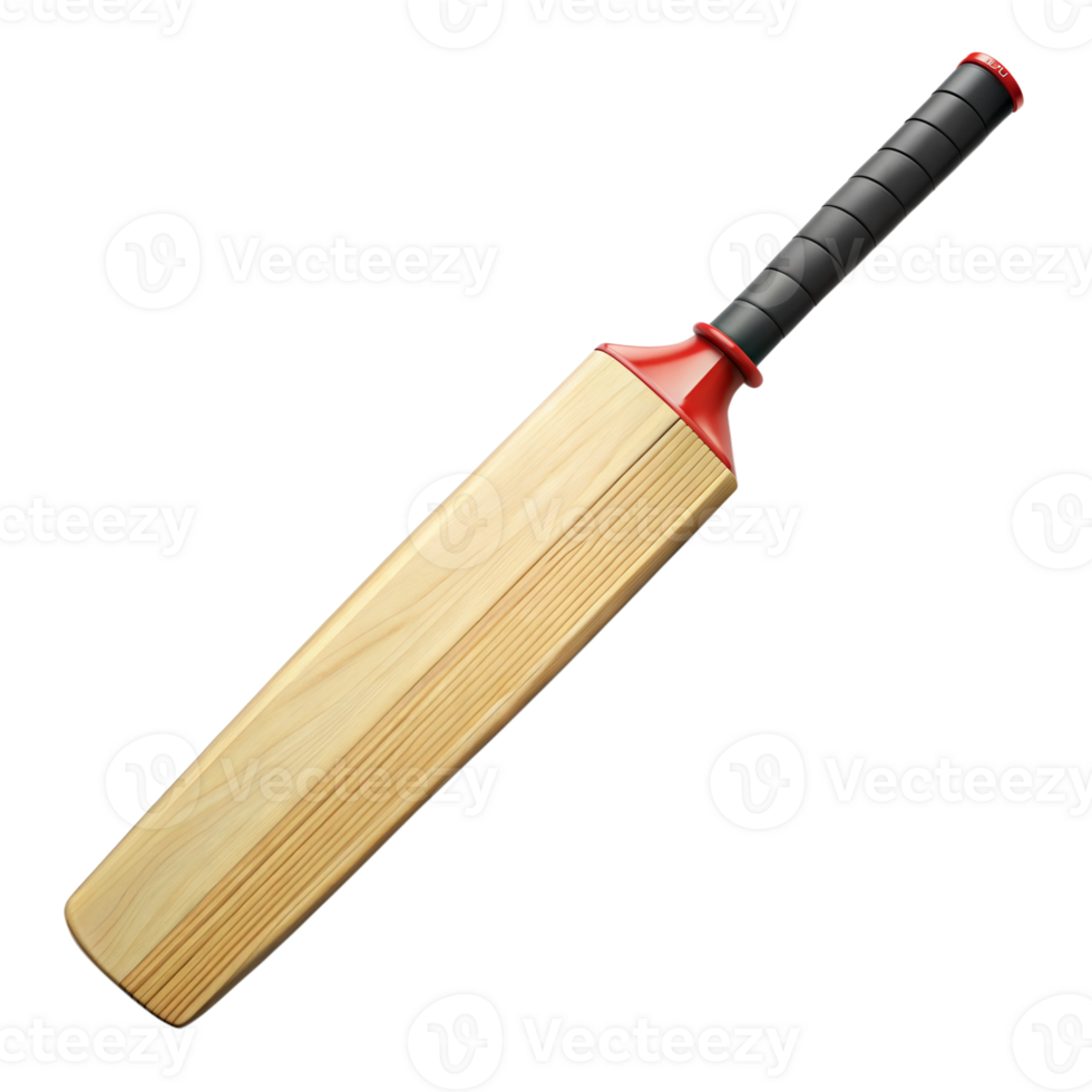 A fresh cricket bat with a clean blade and rubber handle png