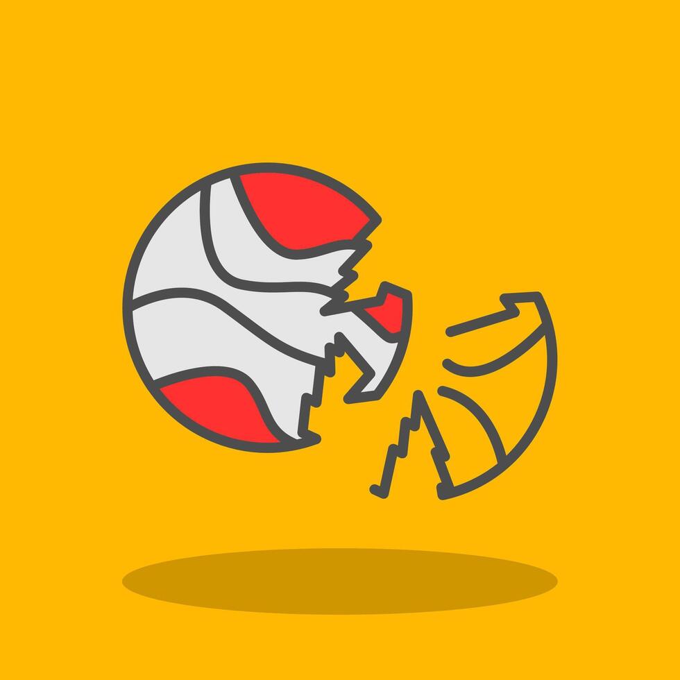 Explosion Filled Shadow Icon vector