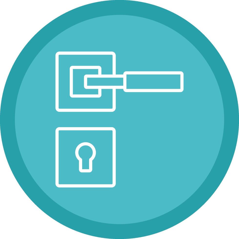 Door Handle Line Multi Circle Icon vector