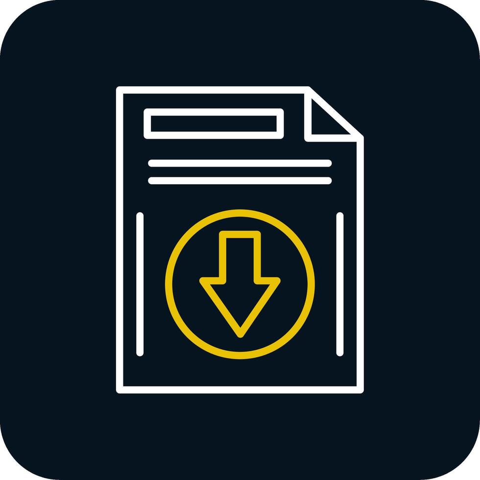 Download File Line Red Circle Icon vector