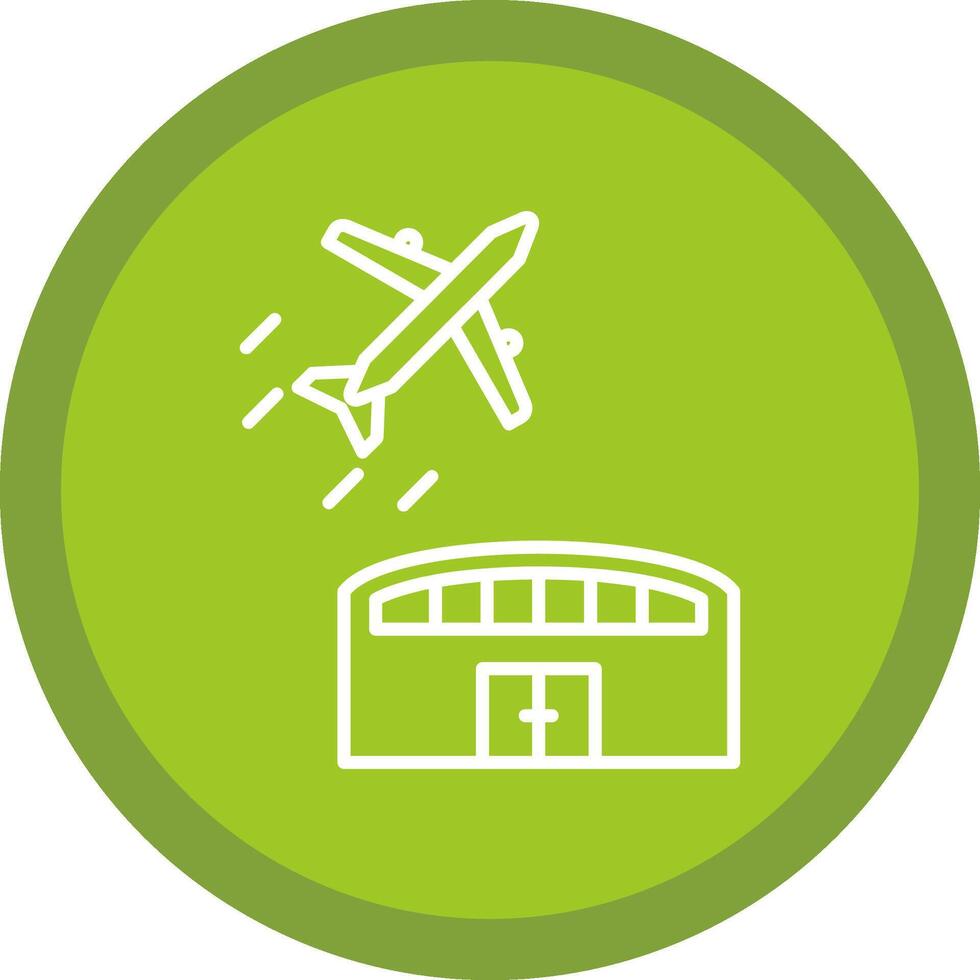 Airport Line Multi Circle Icon vector