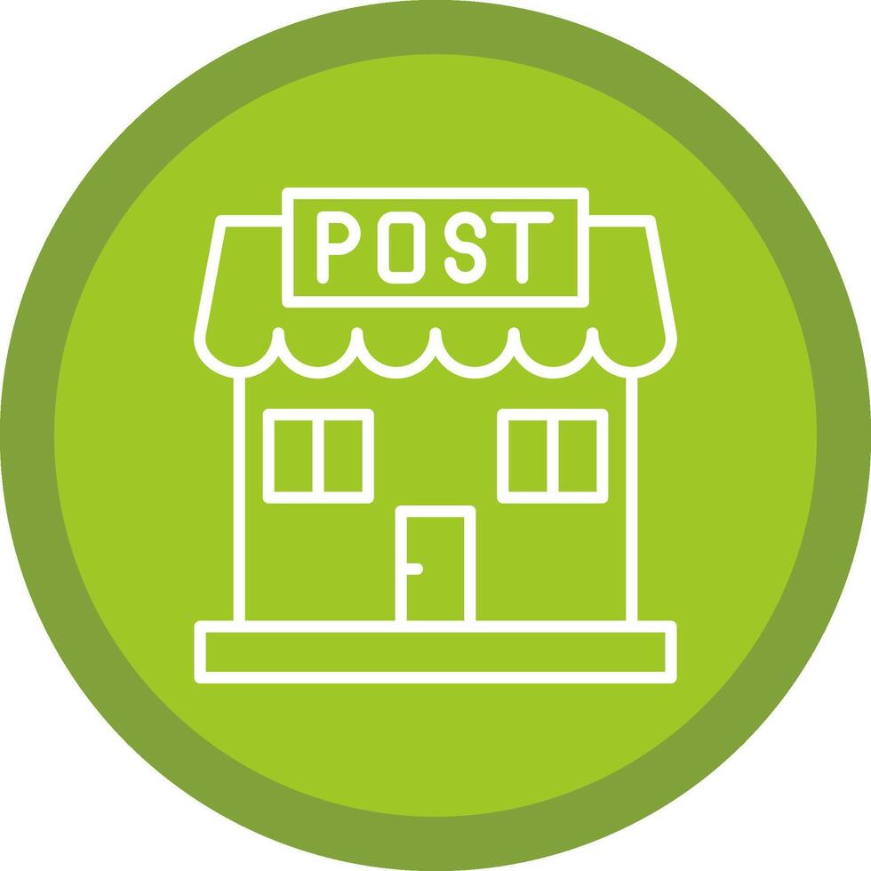Post Office Line Multi Circle Icon vector