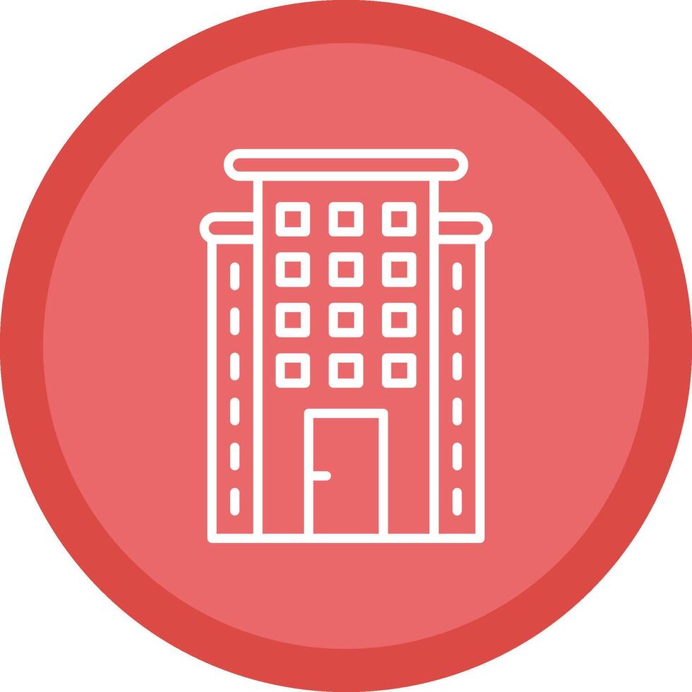 Skyscraper Line Multi Circle Icon vector