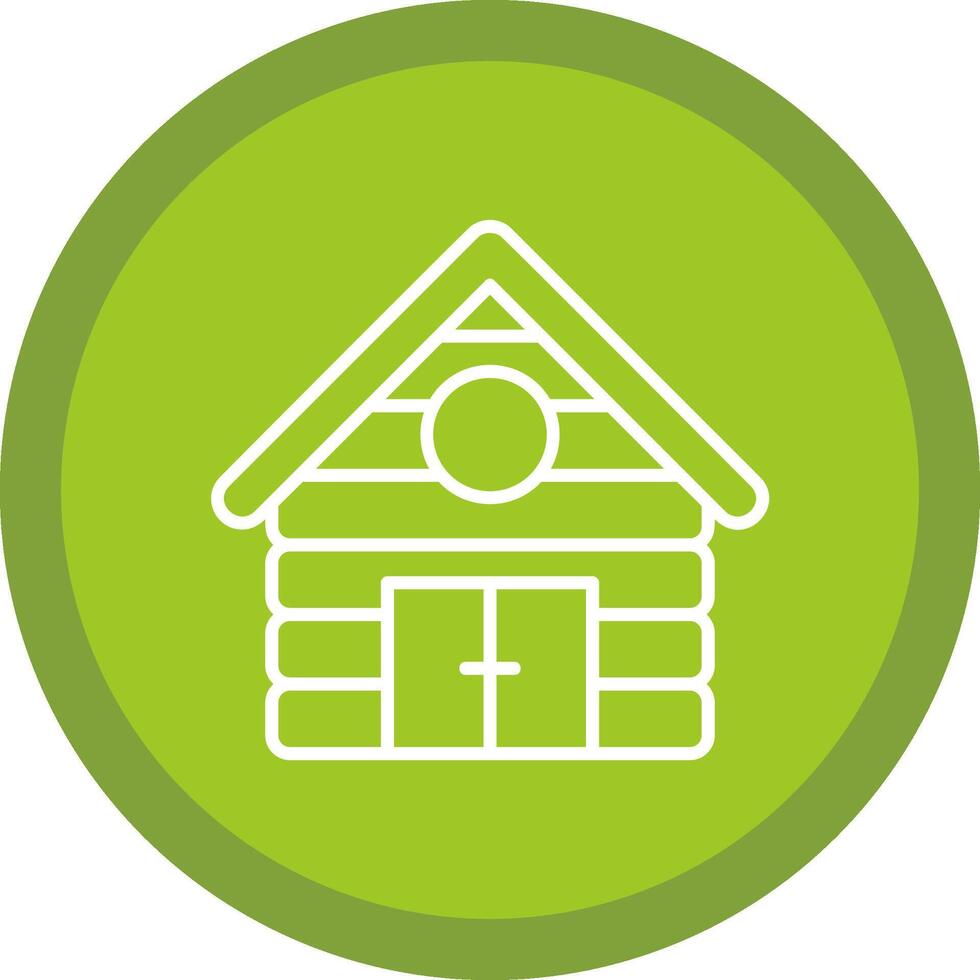Cabin Line Multi Circle Icon vector