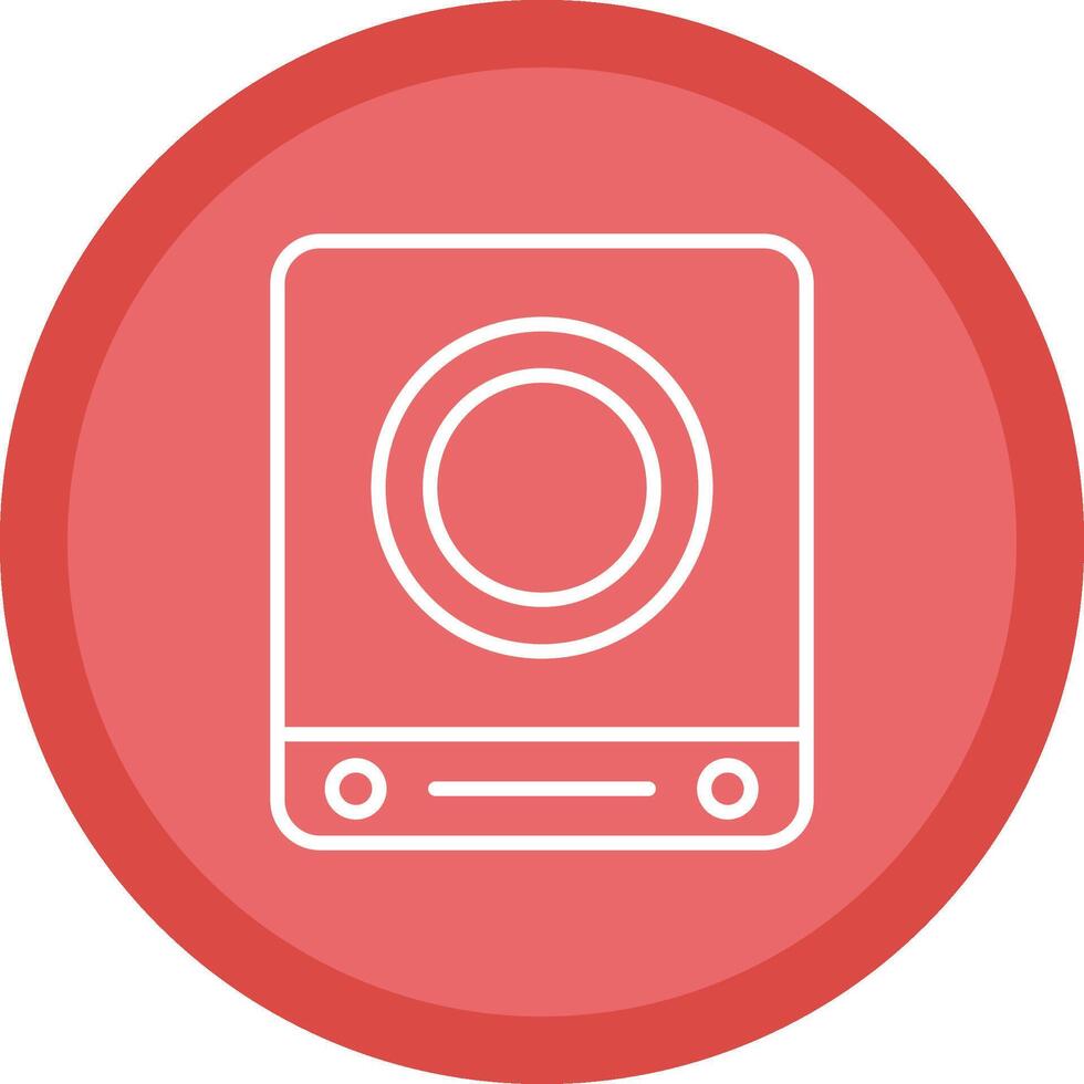 Induction Stove Line Multi Circle Icon vector