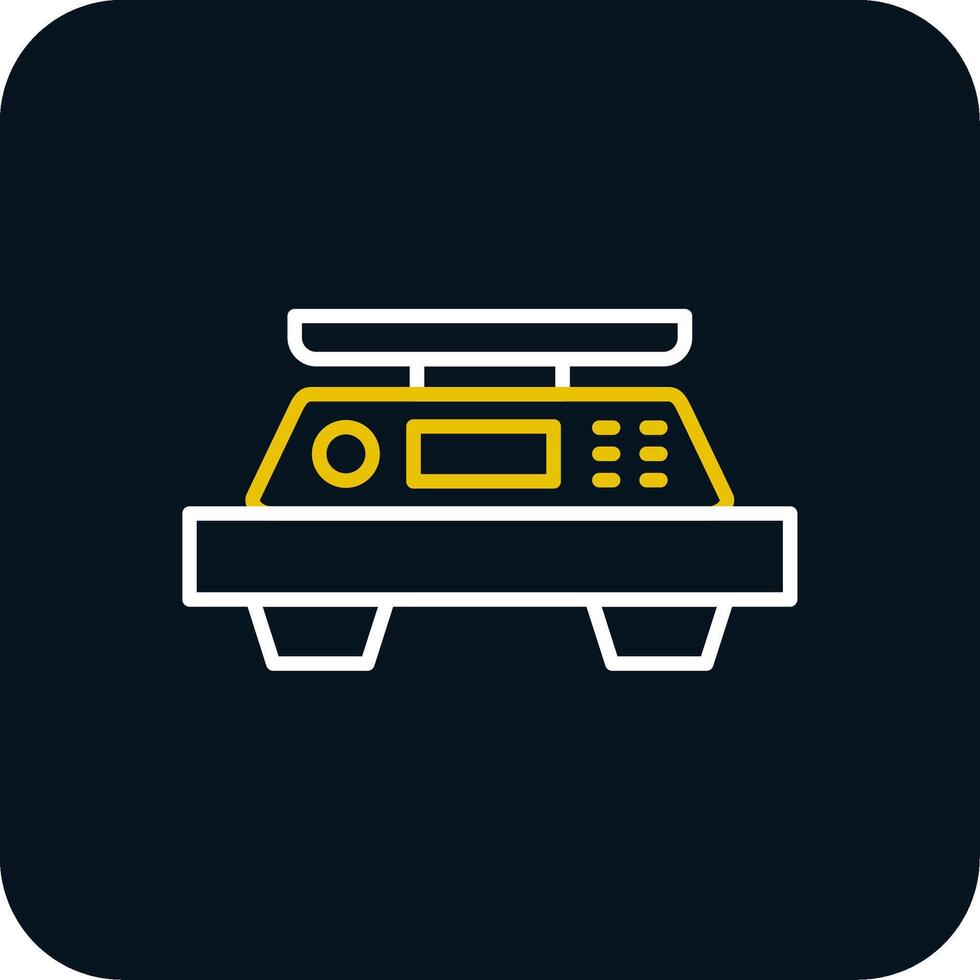 Scales Line Red Circle Icon vector