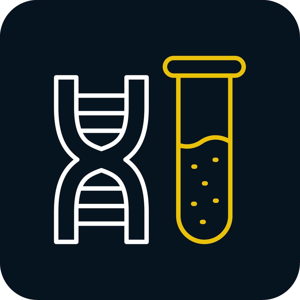 Dna Line Red Circle Icon vector