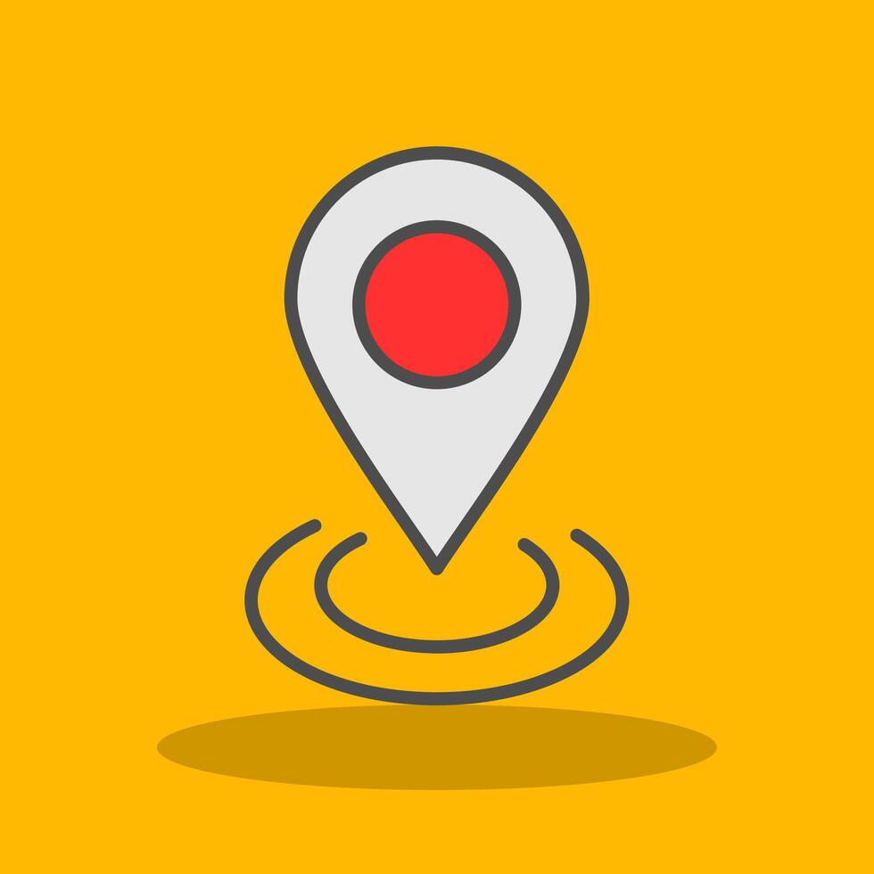 Place Filled Shadow Icon vector