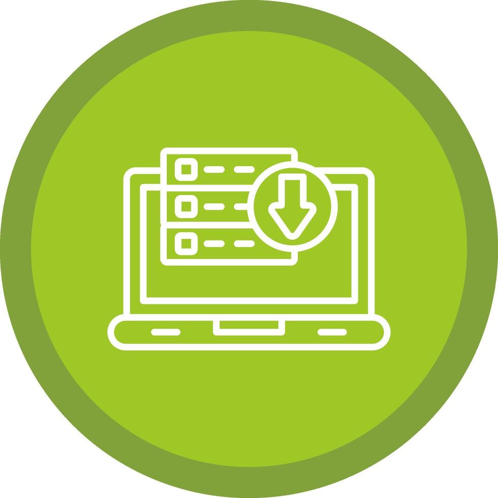 Downloading Data Line Multi Circle Icon vector