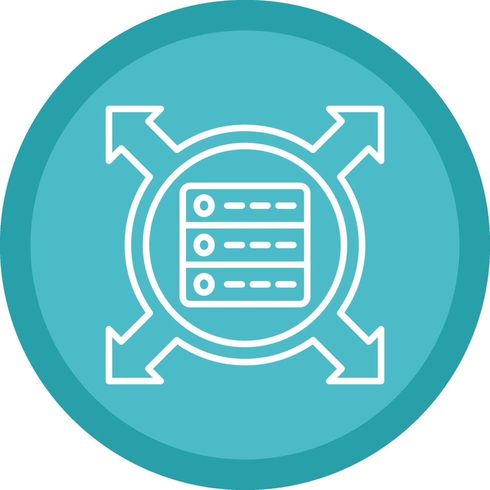 Data Driven Line Multi Circle Icon vector